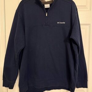 Columbia Men's Dark Blue Zip-Up Sweater